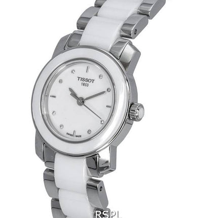 Tissot T-Trend Cera Crystal Accents White Dial Quartz T064.210.22.016.00 T0642102201600 Women's Watch