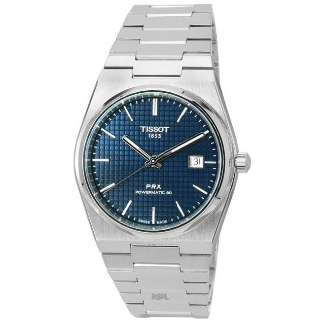 Tissot PRX T-Classic Powermatic 80 Stainless Steel Blue Dial T137.407.11.041.00 T1374071104100 100M Men's Watch
