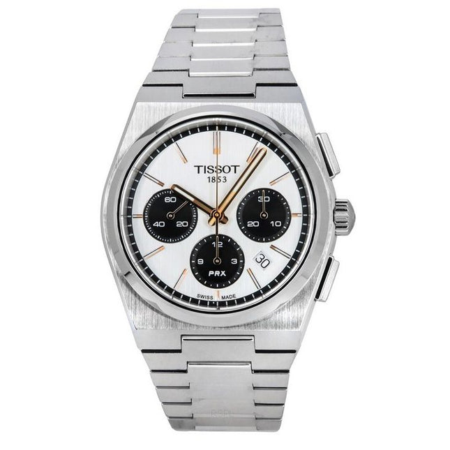 Tissot T-Classic PRX Chronograph White Dial Automatic T137.427.11.011.00 100M Mens Watch
