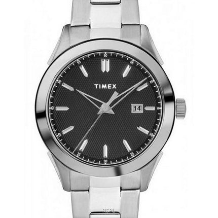 Timex Torrington Black Dial Stainless Steel Quartz TW2R90600 Mens Watch