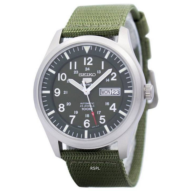 Refurbished Seiko 5 Military Sports Automatic SNZG09 SNZG09K1 SNZG09K 100M Men's Watch