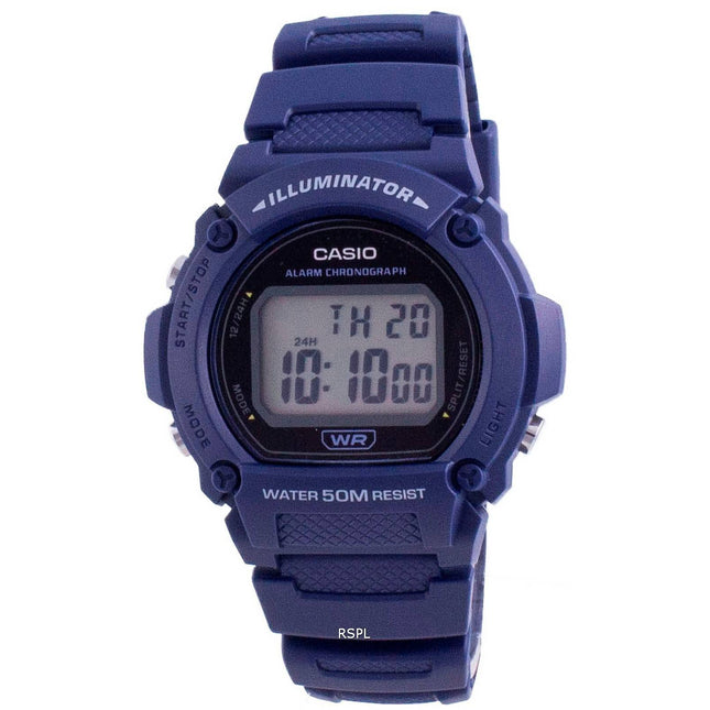 Casio Youth Illuminator Digital W-219H-2A W-219H-2 Mens Watch