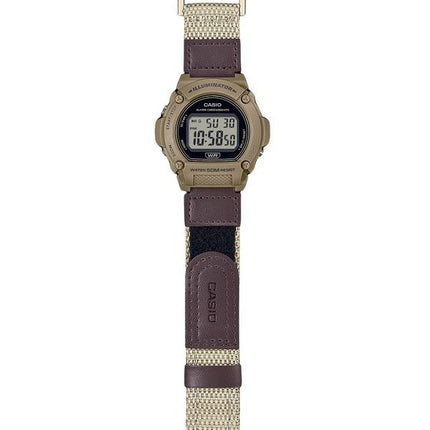 Casio Standard Brown Digital Cloth Strap Quartz W-219HB-5AV Men's Watch