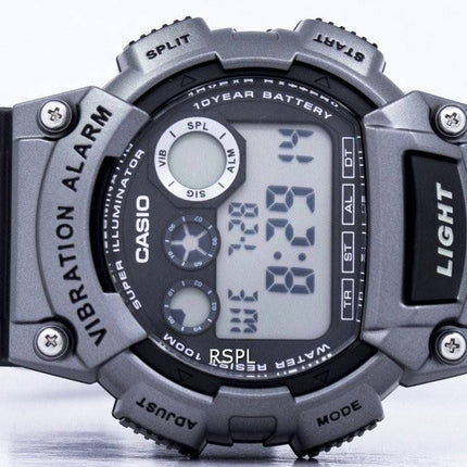 Casio Super Illuminator Dual Time Vibration Alarm Digital W-735H-1A3V W735H-1A3V Men's Watch