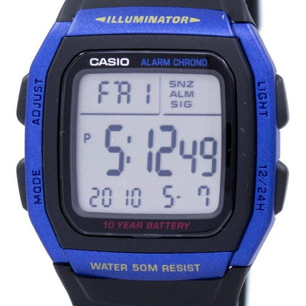 Casio Youth Series Illuminator Alarm Chronograph Digital W-96H-2AV Men's Watch