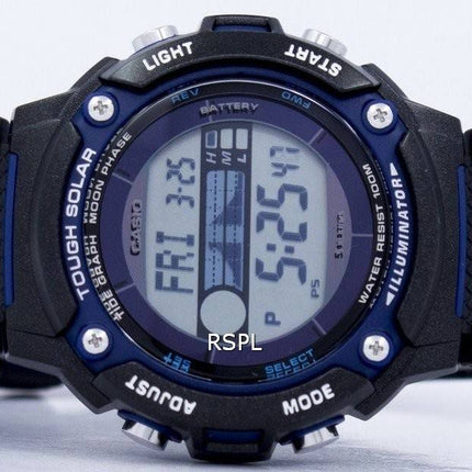 Casio Tough Solar Illuminator Tide Graph Moon Phase Digital W-S210H-1AV Men's Watch