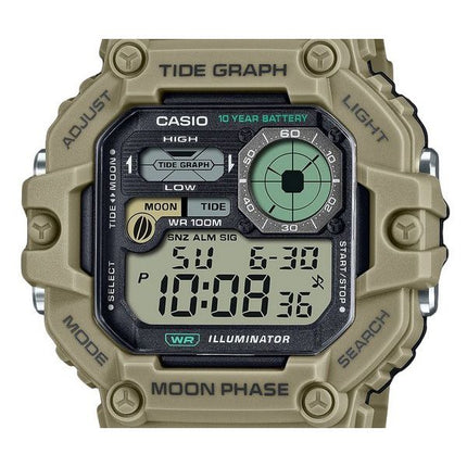 Casio Standard Digital Graph Moon Phase Resin Strap Quartz WS-1700H-5AV 100M Men's Watch