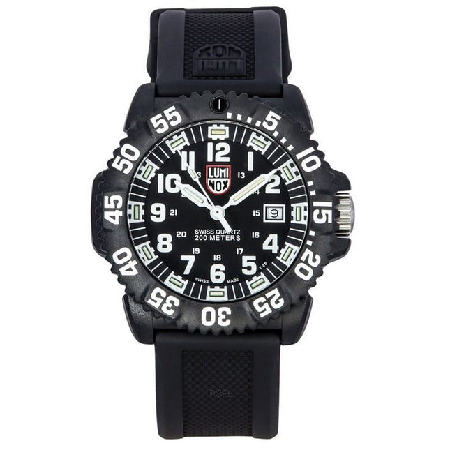 Luminox Original NAVY Seal Rubber Strap Black Dial Quartz Diver's XS.3051.F 200M Men's Watch
