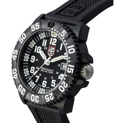 Luminox Original NAVY Seal Rubber Strap Black Dial Quartz Diver's XS.3051.F 200M Men's Watch