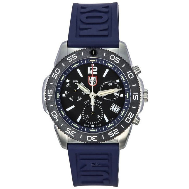 Luminox Pacific Diver Chronograph Navy Rubber Strap Black Dial Quartz Diver's XS.3143 200M Men's Watch