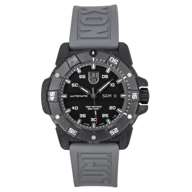 Luminox Master Carbon SEAL Grey Rubber Strap Black Dial Swiss Automatic Divers XS.3862 200M Mens Watch