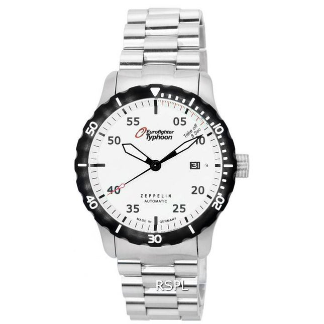 Zeppelin Eurofighter Typhoon Beige Luminous Dial Automatic Diver's 7268M-5 7268M5 200M Men's Watch
