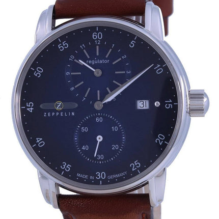 Zeppelin New Captains Line Regulator Blue Dial Automatic 8622-3 86223 Mens Watch